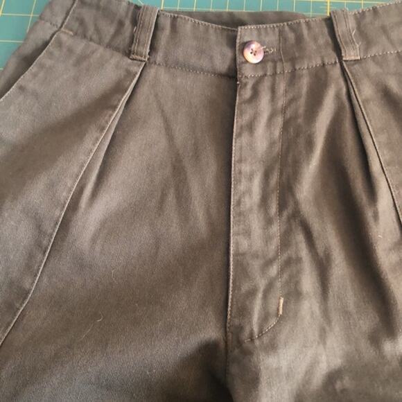 Vintage Patagonia DualSpun Green Pants Sz 10 Womens Sewn In Front Seam Pleats - Picture 7 of 7